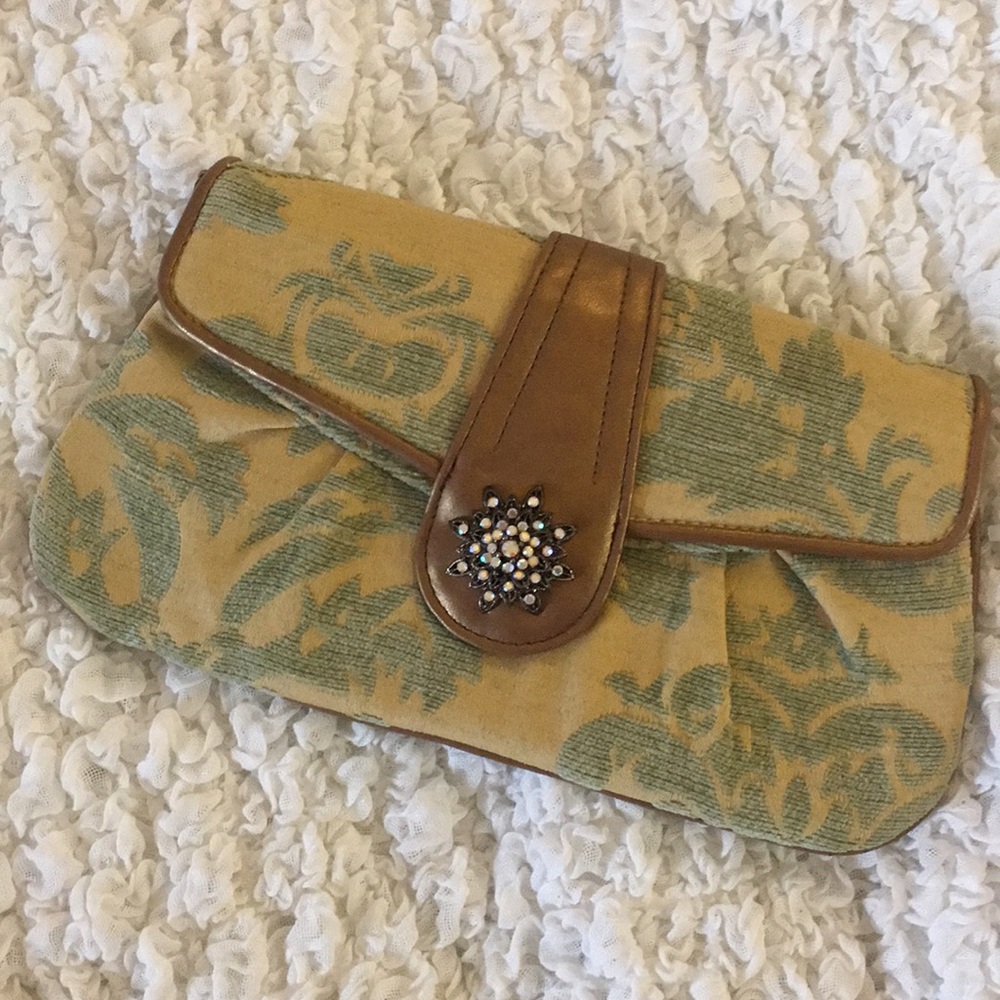 Velour Demask Vintage look Clutch